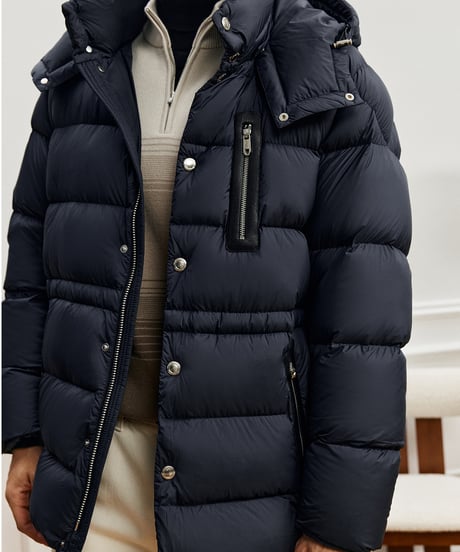 white goose down jacket with hood /2color　SH2573