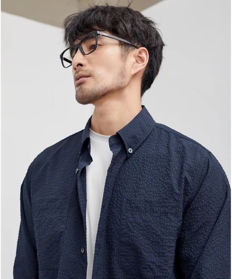 jacquard seersucker shirt　SH2469