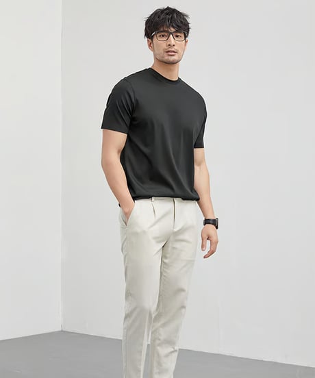 basic round neck t-shirt /4color　SH2519