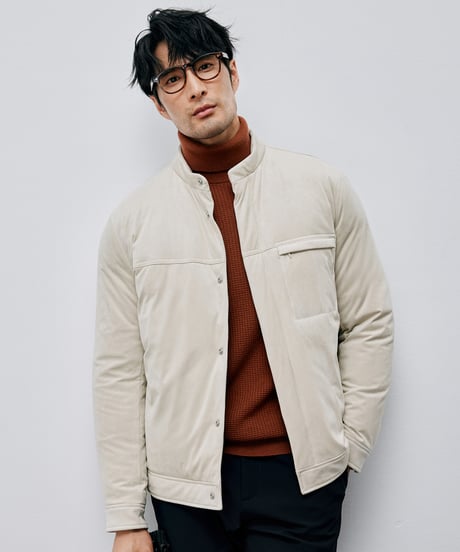 white goose down jacket with stand-up collar /2color　SH2590