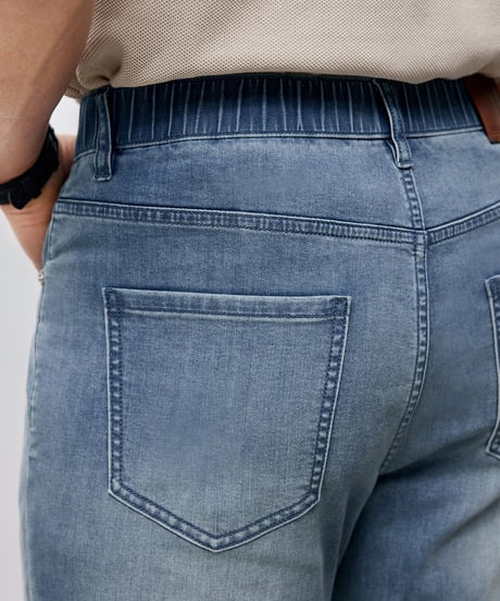 stretch elastic waist jeans　SH2494
