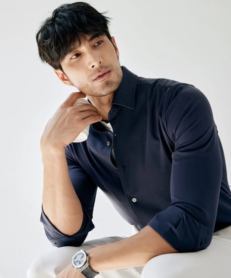 Windsor collar shirt /2color　SH2375