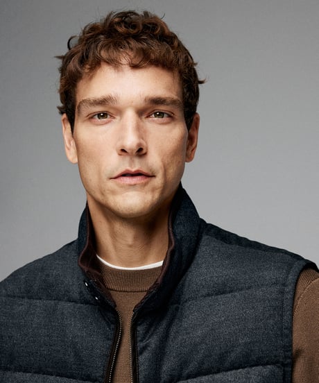 down jacket vest wool white goose /2color　SH2621