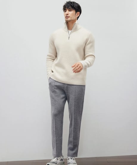 wool half zip sweater /2color　SH2204