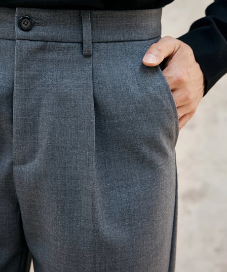 wool one-pleat casual pants /2color　SH2395