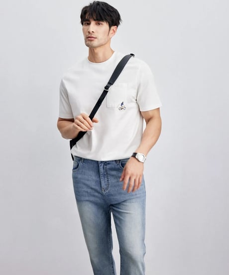 stretch blue wash denim　SH2045