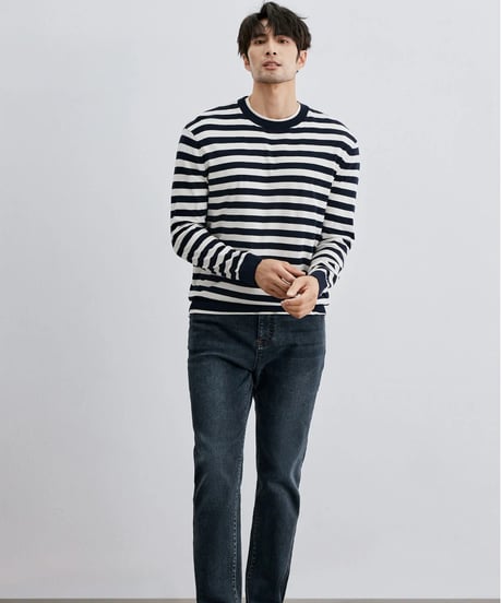stripe round neck sweater　SH2306