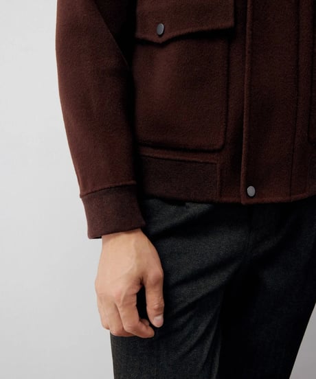short jacket lapel wool /3color　SH2243