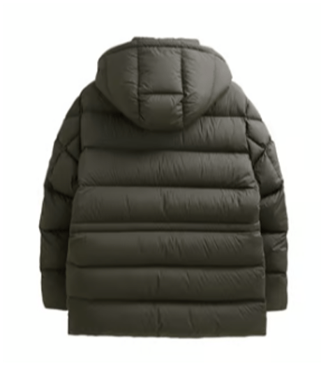 white goose down jacket with hood /2color　SH2573