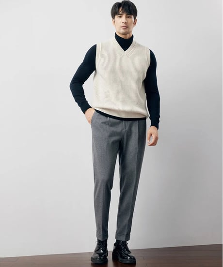 sweater sleeveless V neck wool /3color　SH2233