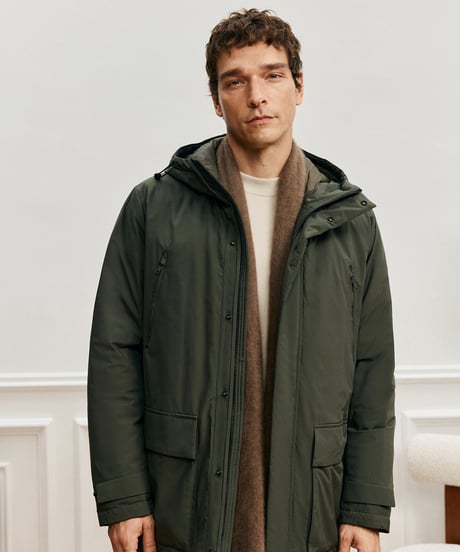 down jacket hood medium white goose /2color　SH2698