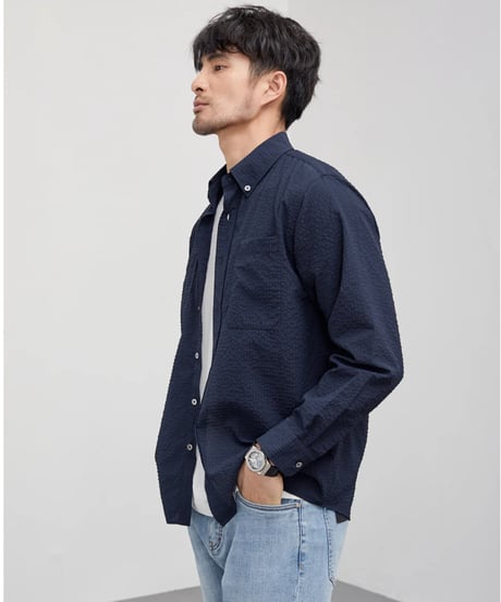 jacquard seersucker shirt　SH2469