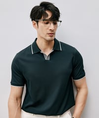 mulberry silk cotton piqué t-shirt /2color　SH2536