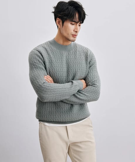 wool cashmere high neck sweater　SH2406