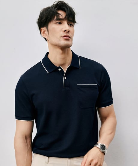 mulberry silk polo shirt /2color　SH2473