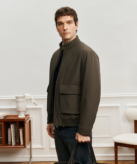 cotton stand-up collar jacket /2color　SH2582