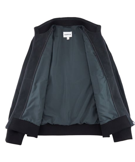stand collar suede leather jacket 100%　SH2350