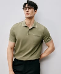 mulberry silk polo shirt /2color　SH2473