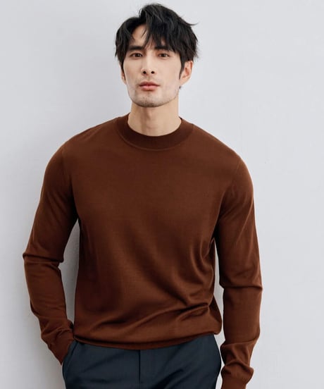 high neck sweater wool 100％ /7color　SH2316