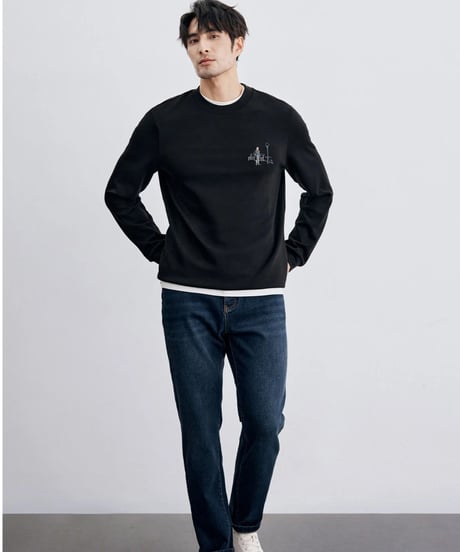 modal cotton round neck shirt /3color　SH2315