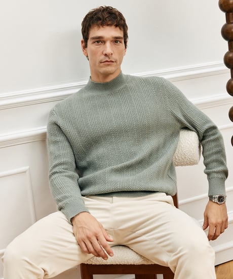 sweater half turtleneck cashmere wool　SH2699
