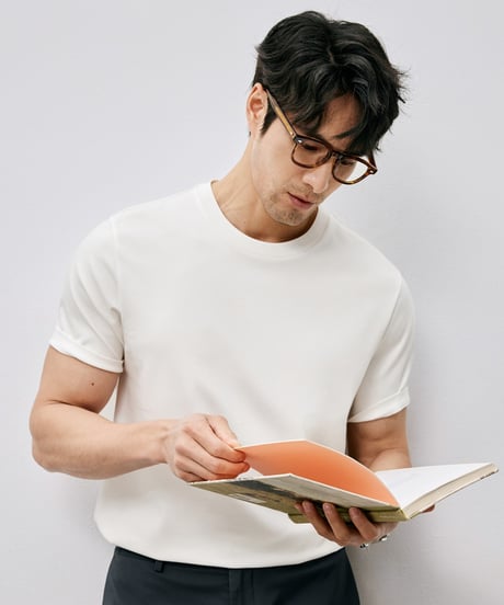 modal cotton round neck t-shirt /4color　SH2498