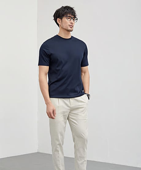 basic round neck t-shirt /4color　SH2519