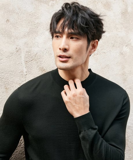 turtleneck sweater wool 100% /3color　SH2428