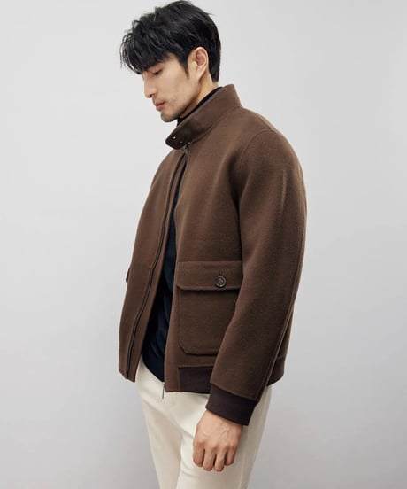 wool stand collar jacket /2color　SH2218