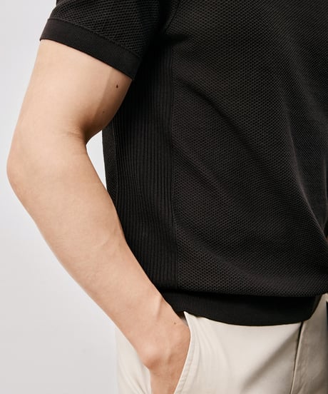 cotton jacquard t-shirt /2color　SH2546
