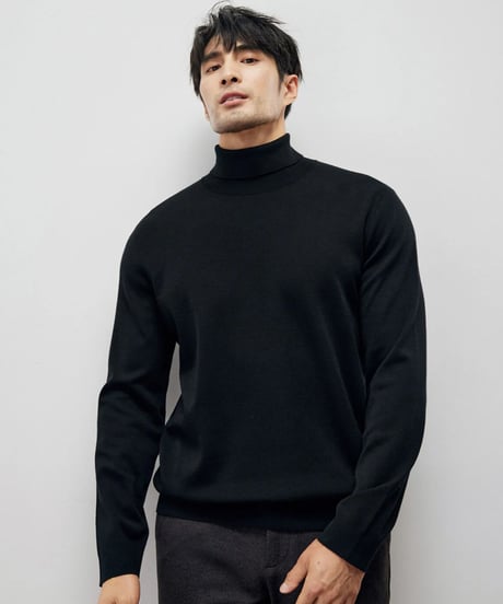 wool turtleneck sweater /4color　SH2213