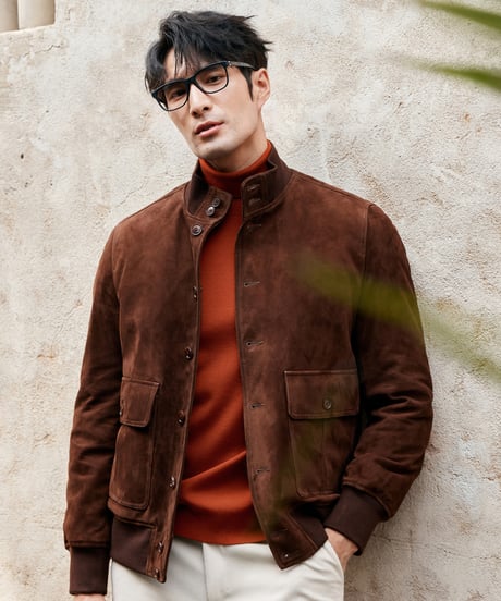 suede leather jacket lamb leather 100%　SH2394
