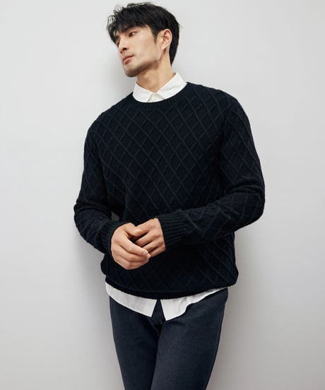 wool round neck sweater /2color　SH2211