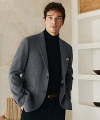 casual blazer knit wool business　SH2567