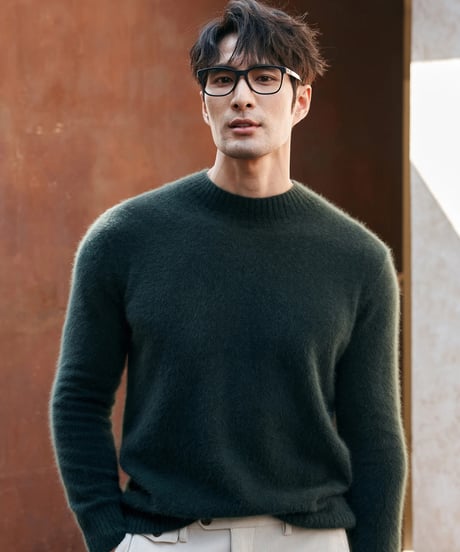 turtleneck sweater raccoon 100% /3color　SH2391