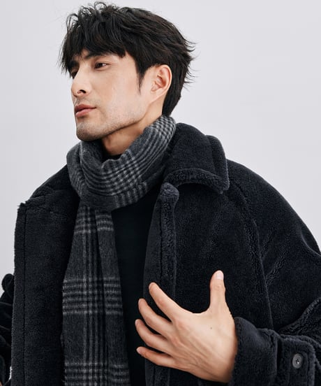 lapel mid-length coat wool 100%　SH2418