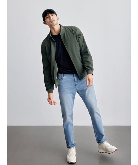 テーパード デニム オールシーズン ダッドパンツ