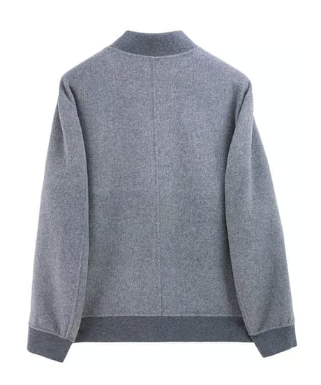 baseball collar wool tweed jacket /2color　SH2416