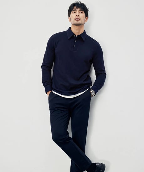 cotton piqué shirt /2color　SH2282