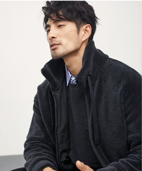 stand collar jacket wool 100%　SH2425
