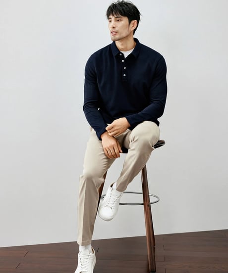 modal wool cotton pique t shirt /2color　SH2270