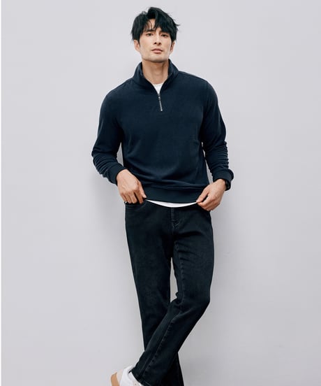 half-zip sweatshirt /2color　SH2585