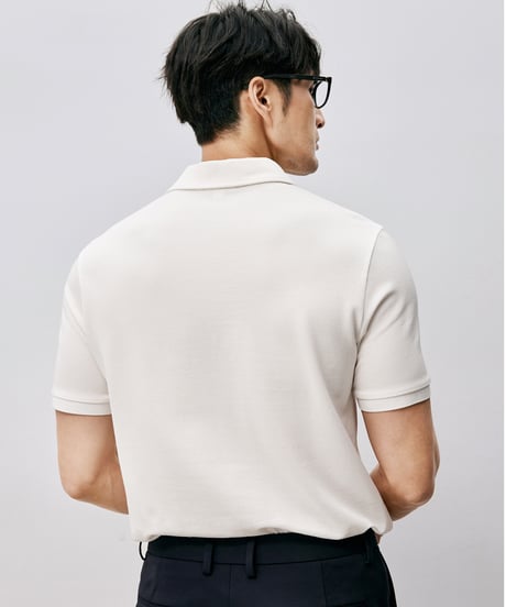 mulberry silk slim polo shirt /3color　SH2556