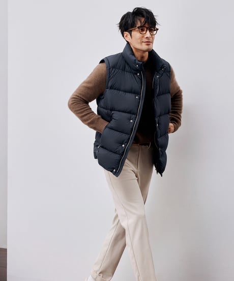 down jacket vest white goose /2color　SH2597