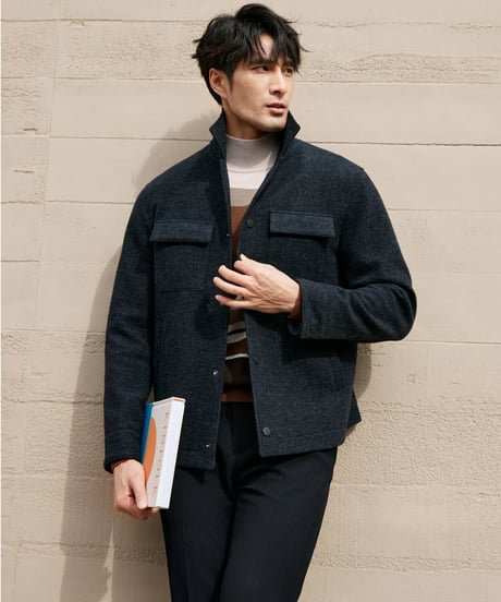wool double pocket jacket /2color　SH2436