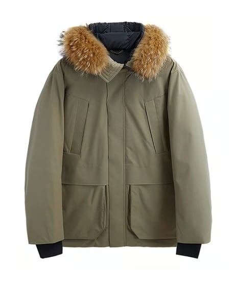white goose hooded down jacket /2color　SH2433