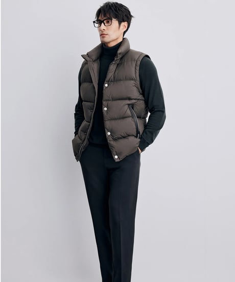 white goose down vest jacket /2color　SH2336