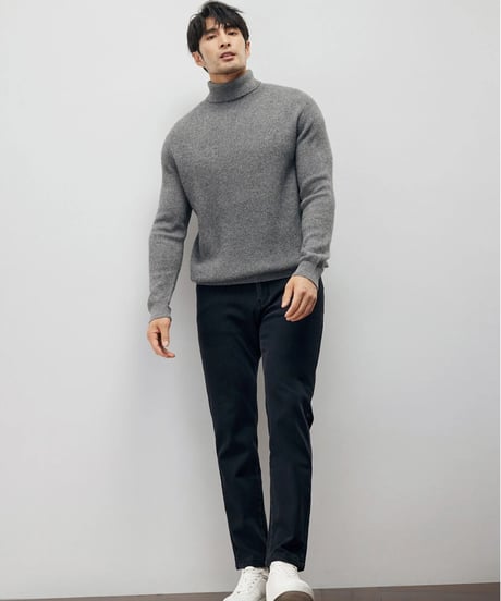yak slim high neck sweater /2color　SH2214