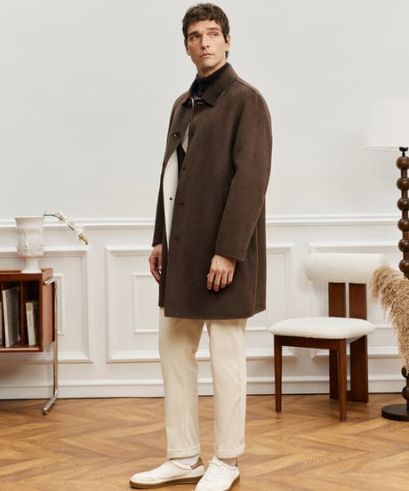 camel hair wool cashmere lapel coat　SH2559