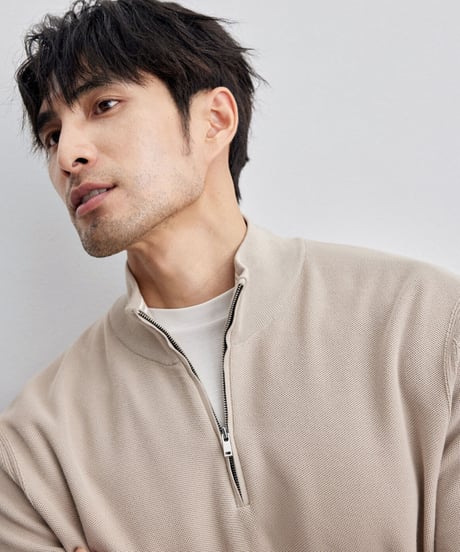 half zip sweater /2color　SH2128